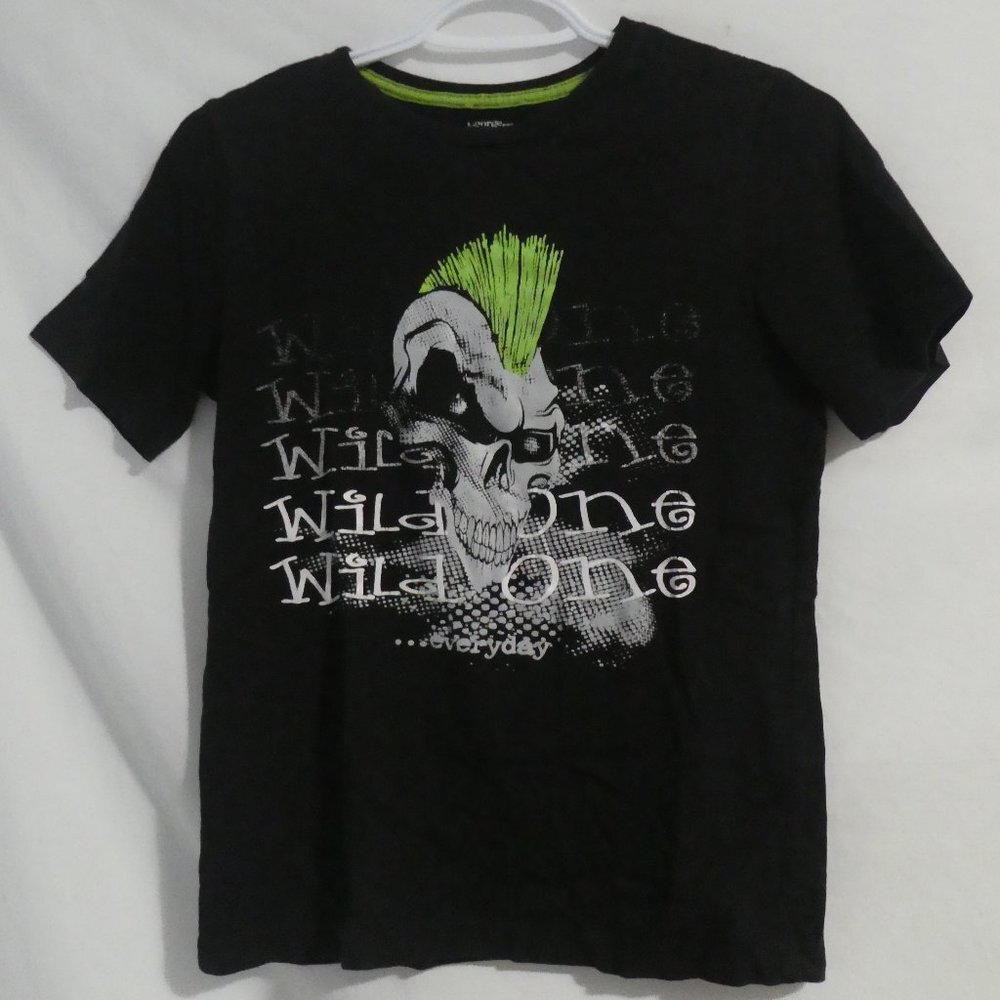 GEORGE | medium 10-12 | Black Graphic Tee / T-Shirt | 100% Cotton | GUC